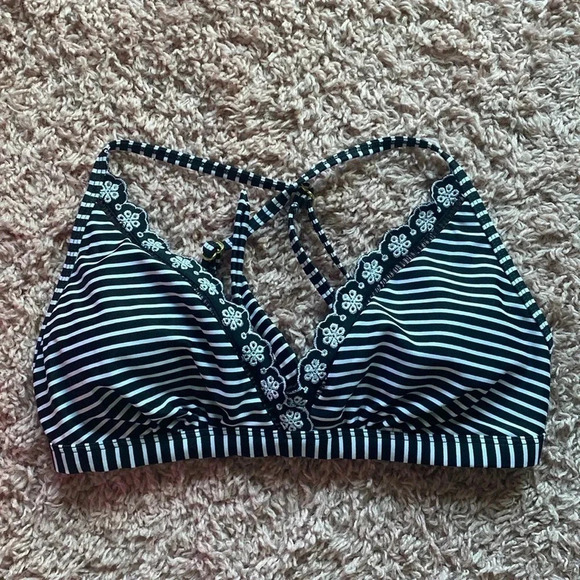 Time and Tru Other - Striped Time and Tru Bikini Top
